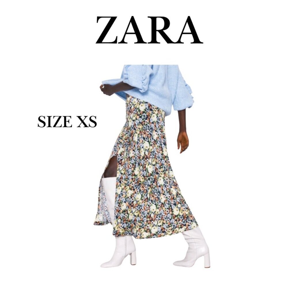 Zara Floral Print Skirt